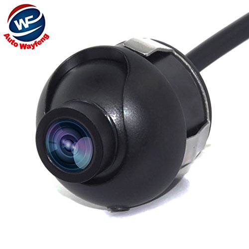 Auto Wayfeng WF® Universal Mini CCD de alta definición de visión nocturna 360 grados de cámara retrovisora con cámara de reserva con líneas de guía de estacionamiento de imagen de espejo