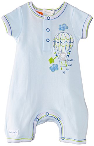 Pumpkin Patch Baby Boys 0-24M Shortie All In One Romper, Illusion Blue, 3-6 Months