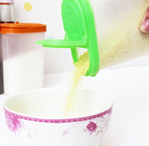 Plastik Kleine Gewürzdosen 3 Set, Streudosen Vorratsdosen mit Deckel und Verschlussklappe,BPA- und schadstofffrei – transparent (Green) - 7