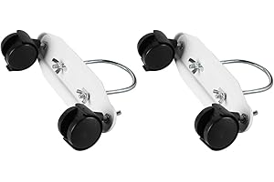 Laroal 2 piezas de soportes de polea móvil con ruedas giratorias para radiador lleno de aceite Ruedas giratorias de 360 ° Ruedas resistentes para calentador eléctrico Ruedas con gancho en forma de U