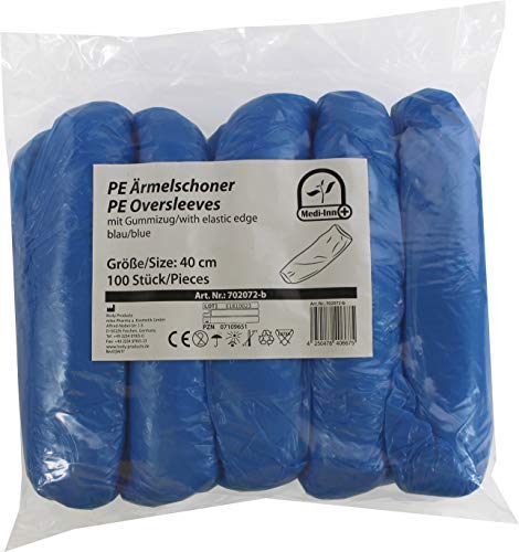 PE sleeves 100 Piece Length 40 cm with elastic in foil Medi-Inn different colors - Blue by Medi-Inn