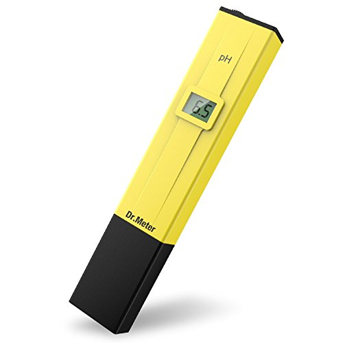 Dr.Meter PH002 High Accuracy Pocket Size pH Meter, LCD 0-14 pH Measurement Range,0.1 Resolution Handheld pH Pen Tester