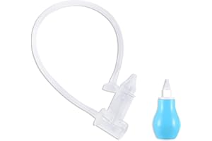 BEIIEB 2 szt. Aspirator do nosa dla niemowląt, aspirator do nosa dla niemowląt do płukania nosa (niebieski i przezroczysty)