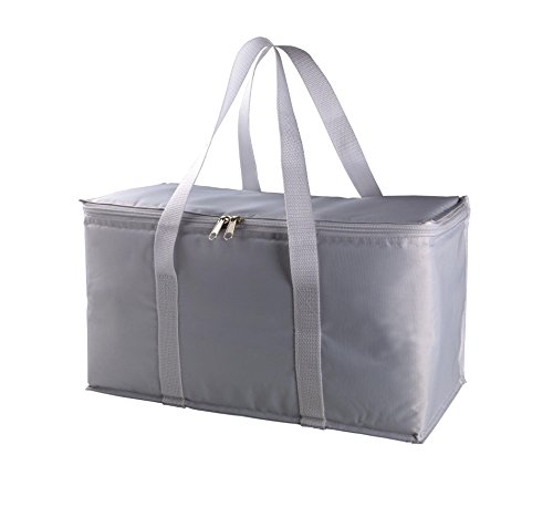 Große Kühltasche, ideal für Einkauf & Picknick - Farbe: Light Grey - Größe: 39 x 22 x 19 cm