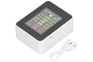 EUJGOOV Luftqualitätsmonitor PM2.5, PM10, HCHO, Organische Schadstoffe, CO, CO2 Multifunktionsmonitor