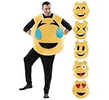 disfraces originales para grupos 100% polyester Disfraz de Emoticono 6 en 1 para adultos