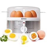 El hervidor de huevos Duronic incluye un vaso dosificador para añadir solo la cantidad de agua necesaria en función del número de huevos y un perforador de huevos que facilita la tarea de servirlos y comerlos. El cocedor de huevos EB35 tan solo mide 17,5 x 17,5 x 14,5 cm y presenta un diseño elegante y bonito en colores neutros con acabados en acero inoxidable que combina con cualquier cocina.
