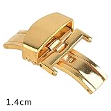 316L Hohe Qualität Edelstahl Double Pull Schmetterling Schnalle Lederband Haken Uhr Zubehör