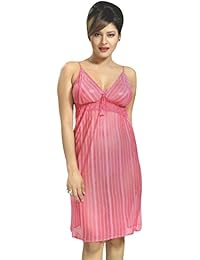 Indiatrendzs Stretchable Net Women Sexy Nightwear and Bikini Set Combo ( PINK )