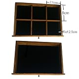 J-Roland Dreischicht Carvings Hohl Hart Holz Schmuckkasten Schmuckkoffer Schmuckkästchen Schmuckschatulle Vitrine Holz mit Samt - 5