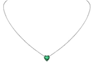 Suplight Collana Donna Argento 925 con Pietra di Nascita 12 Mesi Collana Donna Punto Luce Cuore Ciondolo Cuore Pietra Portafortunna Zirconia Cubica Confezione Regalo