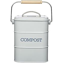 Kitchen Craft LNCOMPGRY Living Nostalgia Poubelle à Compost, 3 L, Gris