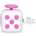 Produktbild Fidget Cube - gadget / toy against stress, restless hands, perfect for nervous fingers for distraction, known from kickstarter - comparable to the original (White and Pink)