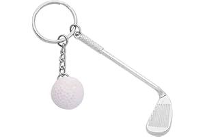 PUBLISIT Porte-Clés Original, Club de Golf + Balle, Sport, Green, Swing, Porte Clef pour Homme et Femme