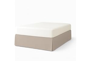 EasyCosy – Mantovana Giroletto Letto Matrimoniale 180x200 cm – Modello ATENEA con Volant Lungo +32 cm – Coprirete e Rivestimento per Letto Contenitore – Colore Beige