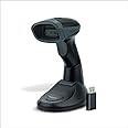 FINGERS 2D-QuickScan WL5 Wireless Barcode Scanner (2D Technology, 3-in-1: Bluetooth | Wireless with 2.4 GHz USB Receiver | Wired with Type-C Cable)