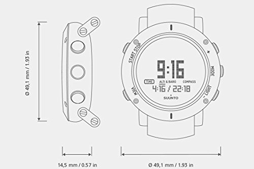 Suunto Unisex Core Outdoor-Uhr für alle Höhenlagen, Höhenmesser, Barometer, Wetterfunktionen, Stabiles Verbundgehäuse mit Edelstahl-Lünette, Wasserfest (30 m) - 2
