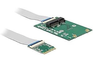 DELOCK Konverter M.2 Key A+E Stecker > 1 x Mini PCIe Slot Half Size/Full Size mit flexiblem Kabel