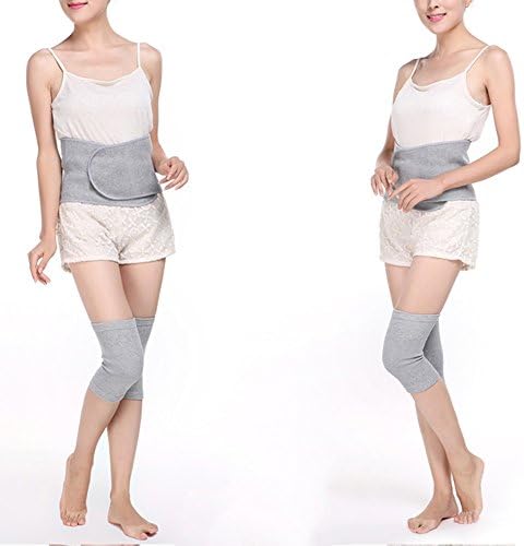 HAKN Knee pads Warm men and women since the heat knee Cold joint cold section knee pads Size optional gray ( Size : L )