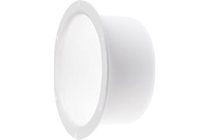 STEINBERG14 Flangia da parete, diametro 125 mm, colletto in vita, montaggio tubo rotondo, connettore in PVC per tubo di ventilazione