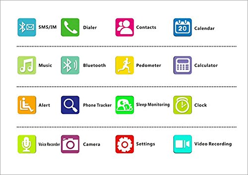 QIMAOO 1,56 Zoll Bluetooth Smartwatch DZ09 für Android Samsung Galaxy S6/S7/S8/iPhone 7 Plus/6/5 mit Kamera SIM SD card - 7