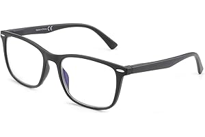 ZENOTTIC Occhiali Anti Luce Blu,Occhiali da Lettura, Lenti Quadrate, Lenti Contro la Luce Blu Emanata dal Computer, Occhiali Adatti per Donne e Uomini