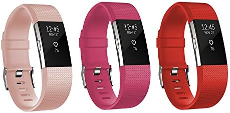 Yincol Smart Fitbit Charge 2 Replacement Bracelet Wrist Strap + Screen Protective Film Sets for Xiaomi Mi Band 2 Smartband Fitness Activity Tracker (X Pack-C, Small(5.5"-6.7"))