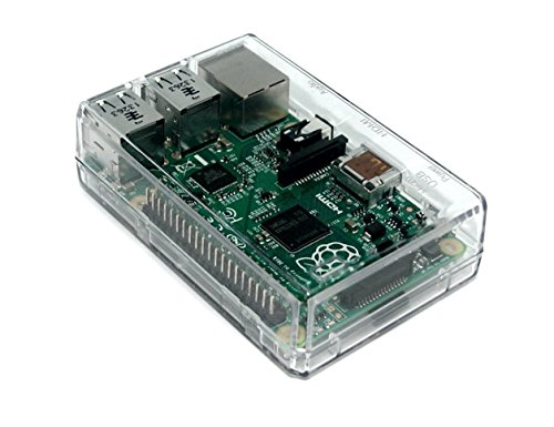 UTRO Halterungs-Gehäuse für Raspberry Pi 3 Modell B + Satz mit 2x Aluminium Wärmeableitblech, Raspberry Pi 3 Modell B NICHT inbegriffen (Clear) - 5