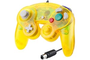 ‎SONVIEE Controller für Game Cube,SONVIEE Wired NGC Controller für Game Cube Classic Game Cube NGC Controller Super Smash Bros GC Gamepad für Game Cube GC Mario Party Spiele Wii U Switch (Transparent Gelb)