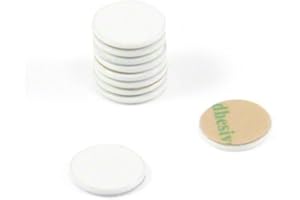 FIRST4MAGNETS Weiß Gestrichene Weichstahlscheibe Mit 3M Selbstkleber Für Kunst, Kunsthandwerk, Modellherstellung, Diy und Hobbys - 10mm Durchmesser x 1mm Dicke - Pack von 10