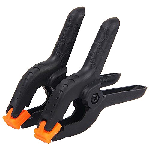 Bermud 2 Stück Leimzwingen Klemmzwingen Leimklemme Federzwinge PVC 6" / 150mm - Schwarz