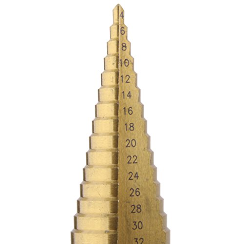 3x Grosse HSS Stahl Schritt Konusbohrer Titan Bit Gesetzt Lochschneider 4 12 / 20 / 32mm - 6