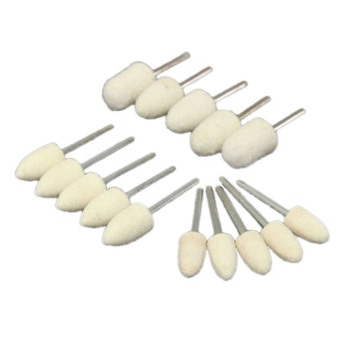 Polierkopf – TOOGOO (R) 25 Stueck Filz Polier Polierpad Kopf Set fuer Dreh-Werkzeuge Dremel Zubehoer - 4