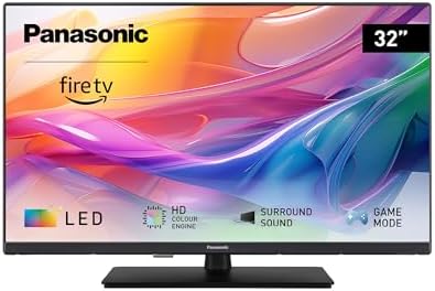 Panasonic TV-32S50AEZ, Serie S50 32 pollici Smart TV LED HD, 2024, Fire TV, HD Colour Engine, HDR, Alexa Voice Control, Game Mode, Media Player, Per un'Esperienza Visiva Ottimale