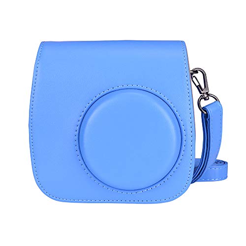 Goocor PU Cuero Instax Mini 8 Carcasa de La Cámara para Fujifilm Instax Mini 8 / Mini 8 + / Mini 9 Cámara Instantánea con Correa Ajustable (Azul Cobalto)