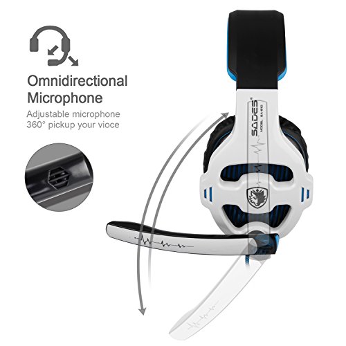 Auriculares SADES SA810 Xbox one PS4 Stereo Gaming con micr  fono y cancelaci  n de ruido y control de volumen para la nueva Xbox One PC Mac PS4 Table Phone