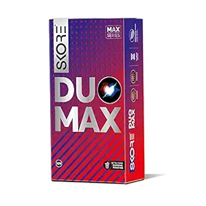 Skore Duo Max - Premium Condoms with Disposal Pouches - 1 Pack (10 pieces)