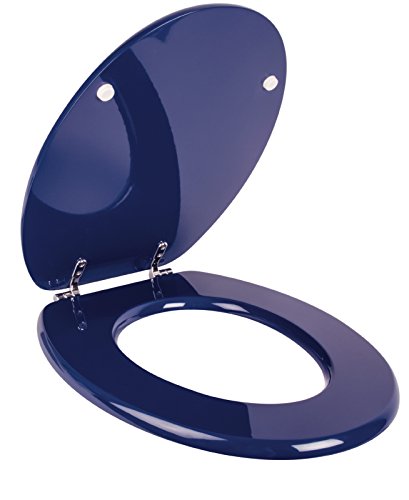 WC-Sitz Venezia blau | Toilettendeckel | WC-Brille aus Holz | Mit Active-Clean-Beschichtung | Klobrille mit Metall-Scharnier | Klodeckel - 5