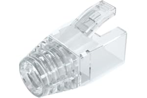 VIVOCH 50 Pcs Cat6 Cat6A Cat7 Strain Relief Boot, RJ45 Plug Connector Cover Modular Network Plug Connector Cap Cable Connector Boots, Transparent