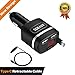 Price comparison product image SDBAUX Car Phone Charge,Quick Charge(4.8A/24W) LCD Digital Display with Type C 2.8 FT Retractable Cable Compatible with Samsung Galaxy S9 S8 Plus Note 8,LG V30 G6 HTC 10 Google Pixel 2 XL Moto Z2 and Dual USB Adapter