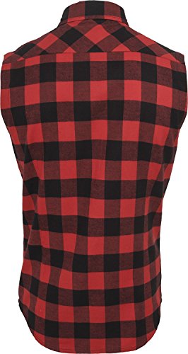 Sleeveless Checked Flanell Shirt Rot