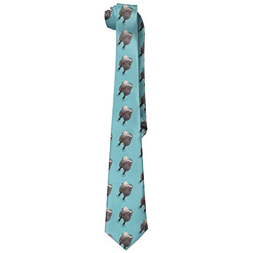 Preisvergleich Produktbild cleaer Funny Cute Otter Baby Men's Skinny Tie Necktie Neckwear