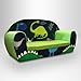 Ready Steady Bed Dino in the Dark Cover for Children's Foam 2 Seater Sofa