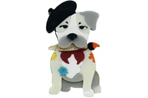 CHICHENGNIAN Cartoon Dog Acrilico Spille da bavero Carino Animale Distintivo Borse di Panno Accessori Spilla Spille Regalo per U