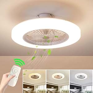 SLZ Deckenventilator mit Beleuchtung, Deckenventilator LED-Licht