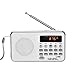 Produktbild HKFV Lautsprecher Tragbare FM / AM Radio Digital Lautsprecher Musik MP3 Player Aux USB TF LED Licht Radio MP3-Player Kartensprecher (Weiß)