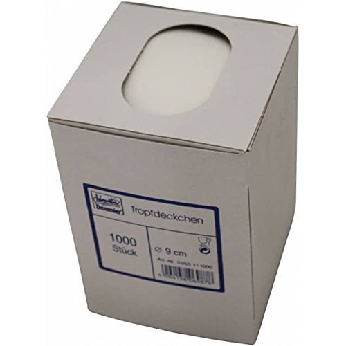 1000 Tassendeckchen weiß 9 cm Durchmesser