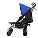 Obaby Apollo Twin Stroller with Black Footmuffs (Blue/Black/Grey)