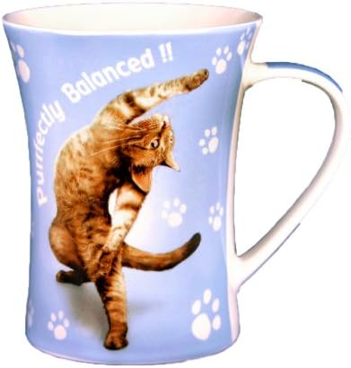 'Mug Fine Bone China Mug – Animal Purrfe Ctly Yoga "