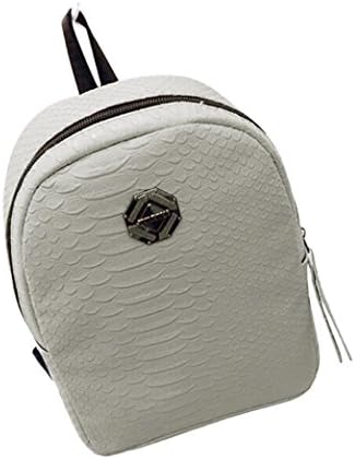 Rucksack, Quistal Girls' Ladies' Synthetic Leather Fashion Zipped Mini Backpack Casual Daypack Travel Satchel Shoulder Bag (Gray)